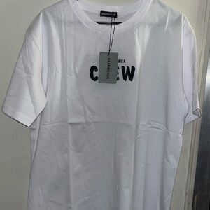 Balenciaga White Graphic Tee